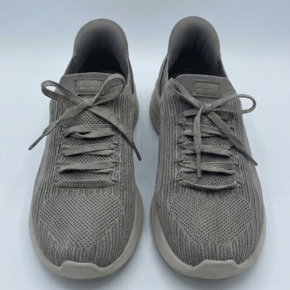 Skechers Womens Taupe Knit Sneakers